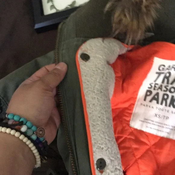 Beautiful khaki army Parka jacket - Picture 7 of 9